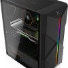 Krux Astral Gaming Midi Tower Κουτί Υπολογιστή με Πλαϊνό Παράθυρο και RGB Φωτισμό Μαύρο