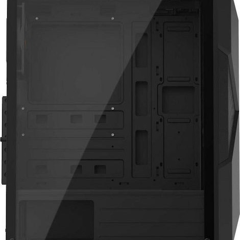 Krux Astral Gaming Midi Tower Κουτί Υπολογιστή με Πλαϊνό Παράθυρο και RGB Φωτισμό Μαύρο