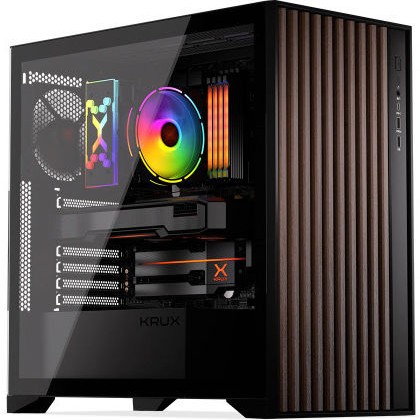 Krux Palum Midi Tower Κουτί Υπολογιστή με Πλαϊνό Παράθυρο Μαύρο