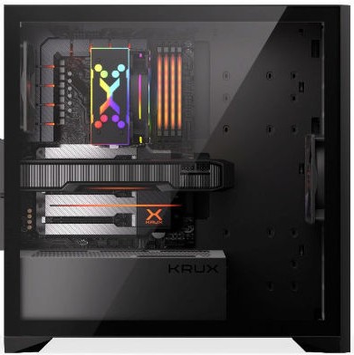 Krux Palum Midi Tower Κουτί Υπολογιστή με Πλαϊνό Παράθυρο Μαύρο