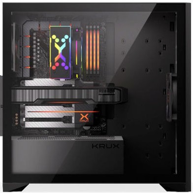 Krux Palum Midi Tower Κουτί Υπολογιστή με Πλαϊνό Παράθυρο Μαύρο