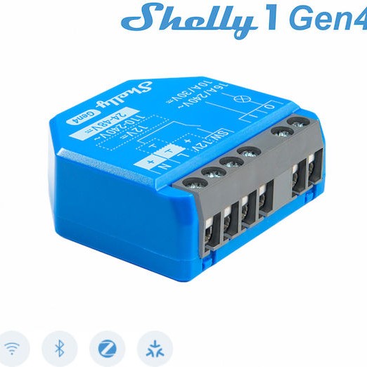 Shelly Smart Ενδιάμεσος Διακόπτης με Σύνδεση ZigBee