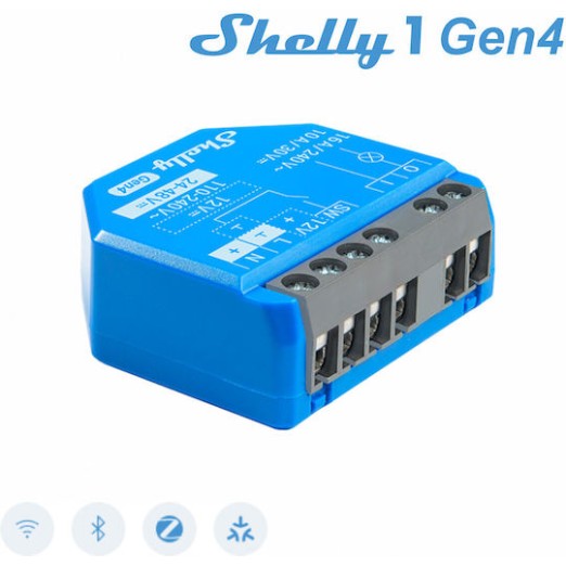 Shelly Smart Ενδιάμεσος Διακόπτης με Σύνδεση ZigBee