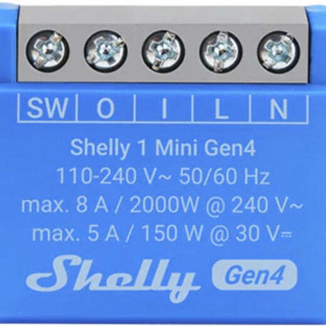 Shelly 1 Mini Smart Ενδιάμεσος Διακόπτης με Σύνδεση ZigBee