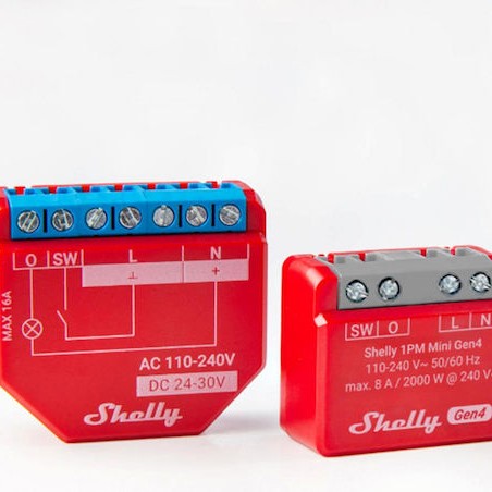 Shelly 1pm Mini Smart Ενδιάμεσος Διακόπτης με Σύνδεση ZigBee