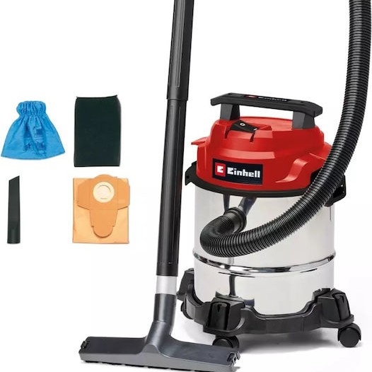 Einhell Σκούπα Υγρών / Στερεών 1250W με Ανοξείδωτο Κάδο 12lt