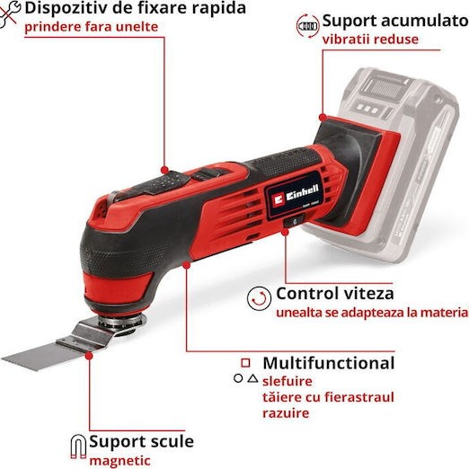 Einhell TE -MG 18 /1 Παλινδρομικό Πολυεργαλείο 18V Solo