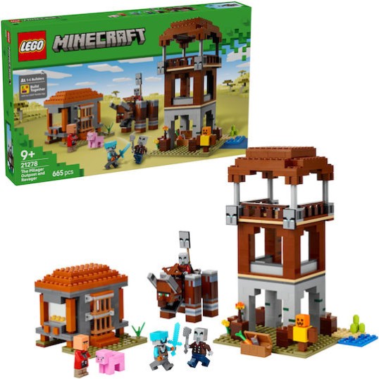 Lego Minecraft The Pillager Outpost and Ravager για 9+ Ετών 665τμχ