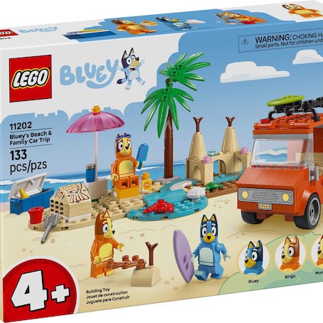 Lego Τουβλάκια Bluey's Beach & Family Car Trip για 4+ Ετών 133τμχ
