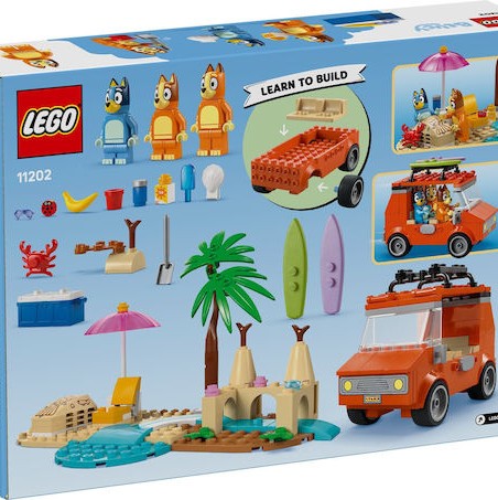 Lego Τουβλάκια Bluey's Beach & Family Car Trip για 4+ Ετών 133τμχ