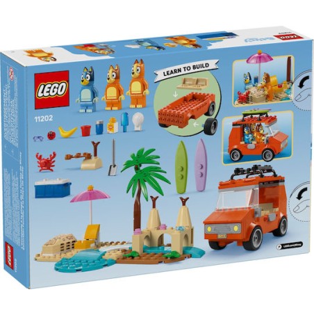 Lego Τουβλάκια Bluey's Beach & Family Car Trip για 4+ Ετών 133τμχ