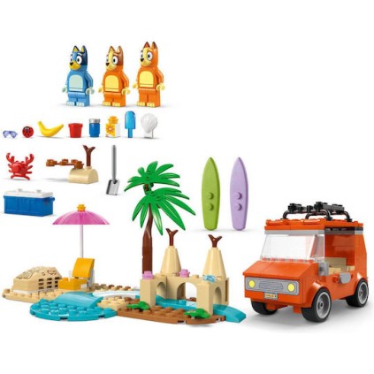 Lego Τουβλάκια Bluey's Beach & Family Car Trip για 4+ Ετών 133τμχ