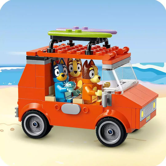 Lego Τουβλάκια Bluey's Beach & Family Car Trip για 4+ Ετών 133τμχ