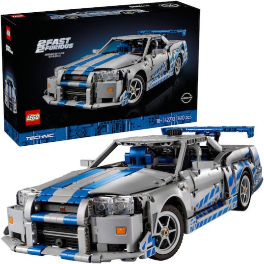 Lego Technic 2 Fast 2 Furious Nissan Skyline GT-R (R34) Car για 18+ Ετών 1.410τμχ