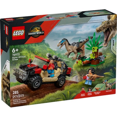 Lego Jurassic World Raptor Off-Road Escape για 6+ Ετών 285τμχ
