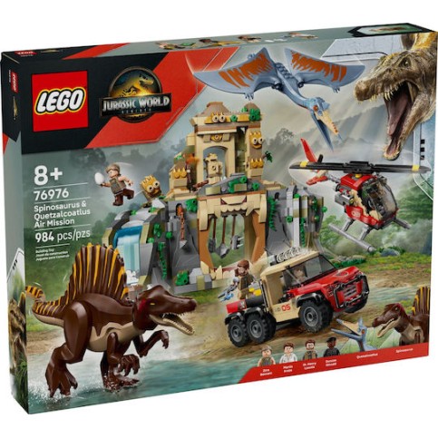 Lego Jurassic World Spinosaurus & Quetzalcoatlus Air Mission για 8+ Ετών 984τμχ