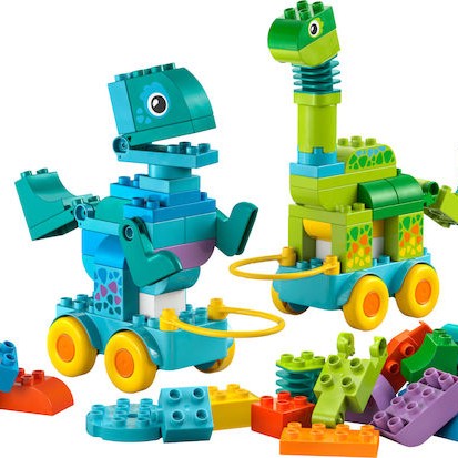 Lego Duplo 3in1 Dinosaurs on Wheels για 3+ Ετών 108τμχ