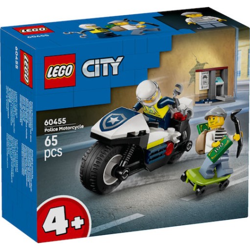 Lego City Police Motorcycle Chase για 4+ Ετών 65τμχ