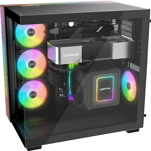 Be Quiet Light Base 600 DX Gaming Midi Tower Κουτί Υπολογιστή με Πλαϊνό Παράθυρο και RGB Φωτισμό Μαύρο