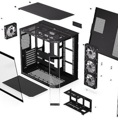 Krux Empero Gaming Midi Tower Κουτί Υπολογιστή με Πλαϊνό Παράθυρο και ARGB Φωτισμό Μαύρο