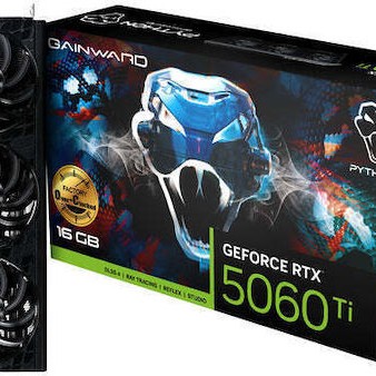 Gainward GeForce RTX 5060 Ti 16GB GDDR7 Python III OC Κάρτα Γραφικών