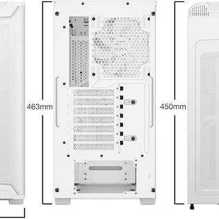 Be Quiet Pure Base 501 DX Gaming Midi Tower Κουτί Υπολογιστή με Πλαϊνό Παράθυρο και RGB Φωτισμό Λευκό