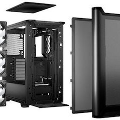 Be Quiet Pure Base 501 LX Gaming Midi Tower Κουτί Υπολογιστή με Πλαϊνό Παράθυρο και RGB Φωτισμό Μαύρο