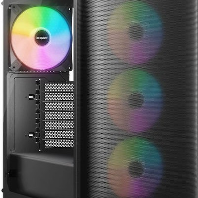 Be Quiet Pure Base 501 LX Gaming Midi Tower Κουτί Υπολογιστή με Πλαϊνό Παράθυρο και RGB Φωτισμό Μαύρο