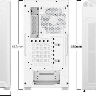 Be Quiet Pure Base 501 LX Gaming Midi Tower Κουτί Υπολογιστή με Πλαϊνό Παράθυρο και RGB Φωτισμό Λευκό