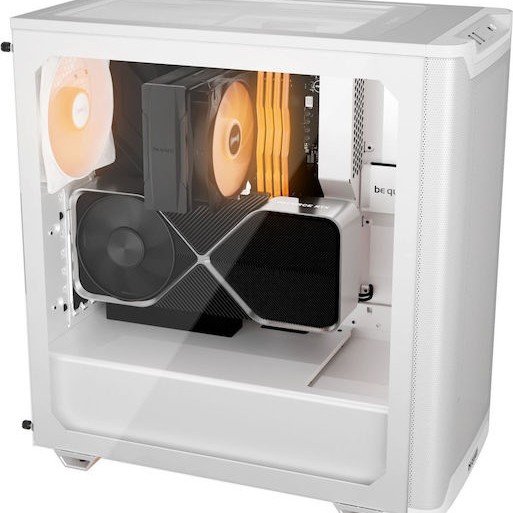 Be Quiet Pure Base 501 LX Gaming Midi Tower Κουτί Υπολογιστή με Πλαϊνό Παράθυρο και RGB Φωτισμό Λευκό