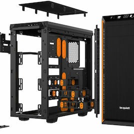 Be Quiet Pure Base 600 Window Gaming Midi Tower Κουτί Υπολογιστή Πορτοκαλί