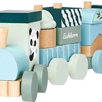 Hape Παιχνίδι Στοίβαξης Fantasia Blocks Train από Ξύλο για 12+ Μηνών