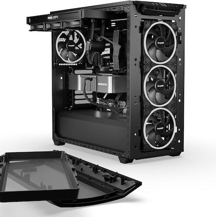 Be Quiet Shadow Base 800 FX Gaming Midi Tower Κουτί Υπολογιστή με Πλαϊνό Παράθυρο και RGB Φωτισμό Μαύρο