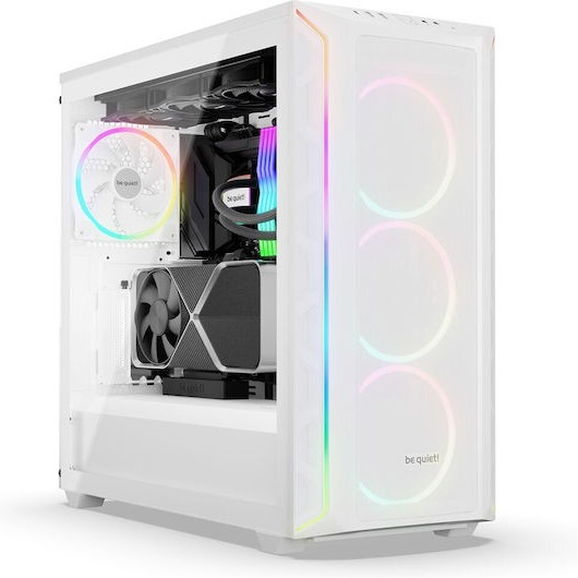 Be Quiet Shadow Base 800 FX Gaming Midi Tower Κουτί Υπολογιστή με Πλαϊνό Παράθυρο και RGB Φωτισμό Λευκό