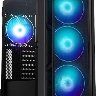 Chieftec Apex Lumo Gaming Midi Tower Κουτί Υπολογιστή με Πλαϊνό Παράθυρο και RGB Φωτισμό Μαύρο