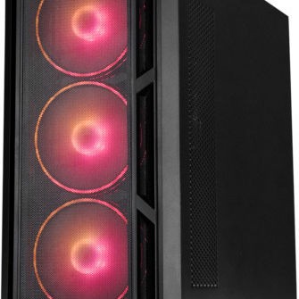 Chieftec Apex Lumo Gaming Midi Tower Κουτί Υπολογιστή με Πλαϊνό Παράθυρο και RGB Φωτισμό Μαύρο