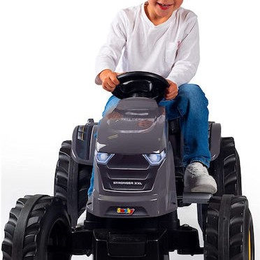 Παιδικό Τρακτέρ Stronger XXL Ποδοκίνητο με Καρότσα & Πετάλι Γκρι