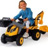 Παιδική Μπουλντόζα Ποδοκίνητη με Καρότσα & Πετάλι Κίτρινη