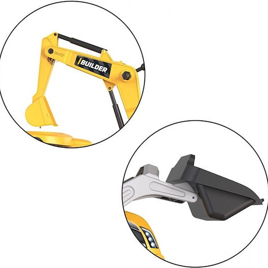 Παιδική Μπουλντόζα Ποδοκίνητη με Καρότσα & Πετάλι Κίτρινη