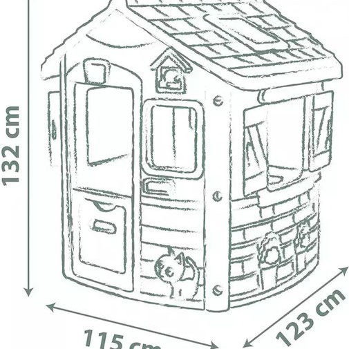 Smoby Παιδικό Σπιτάκι Κήπου Jura Lodge 123x115x132εκ.