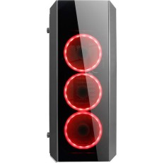 Chieftec Scorpion II Midi Tower Κουτί Υπολογιστή με Πλαϊνό Παράθυρο και RGB Φωτισμό Μαύρο