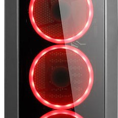 Chieftec Scorpion II Midi Tower Κουτί Υπολογιστή με Πλαϊνό Παράθυρο και RGB Φωτισμό Μαύρο