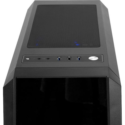 Chieftec Scorpion II Midi Tower Κουτί Υπολογιστή με Πλαϊνό Παράθυρο και RGB Φωτισμό Μαύρο