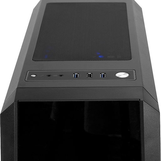 Chieftec Scorpion II Midi Tower Κουτί Υπολογιστή με Πλαϊνό Παράθυρο και RGB Φωτισμό Μαύρο