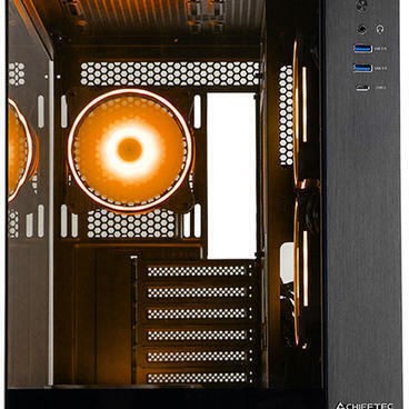 Chieftec Visio GM-30B-TG-OP Gaming Cube Κουτί Υπολογιστή με Πλαϊνό Παράθυρο Μαύρο