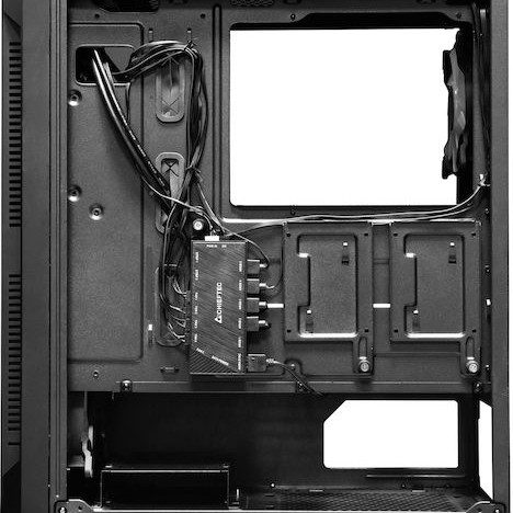 Chieftec Hunter Gaming Midi Tower Κουτί Υπολογιστή με Πλαϊνό Παράθυρο και RGB Φωτισμό Μαύρο