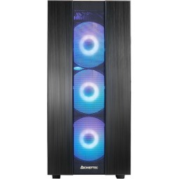 Chieftec Hunter 2 Gaming Midi Tower Κουτί Υπολογιστή με Πλαϊνό Παράθυρο και RGB Φωτισμό Μαύρο