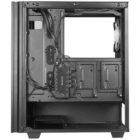 Chieftec Hunter 2 Gaming Midi Tower Κουτί Υπολογιστή με Πλαϊνό Παράθυρο και RGB Φωτισμό Μαύρο