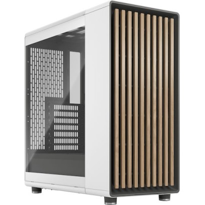 Fractal Design North Gaming Midi Tower Κουτί Υπολογιστή με Πλαϊνό Παράθυρο Chalk White TGC