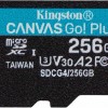 Kingston Canvas Go Plus microSDXC 256GB Class 10 U3 V30 A2 UHS-I με αντάπτορα